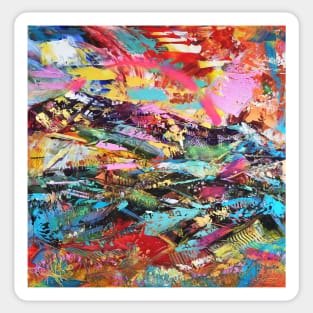 Rainbow Abstract Landscape 286 Sticker